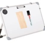 Eduway Non-Magnetic Dry Erase 1×1.5 Feet White Board with Stand | Standing Whiteboard | Table Top with Paper Clip for Study, Memo, to Do List, with 1 Marker Pen, 1 Duster, 12×18 Inches
