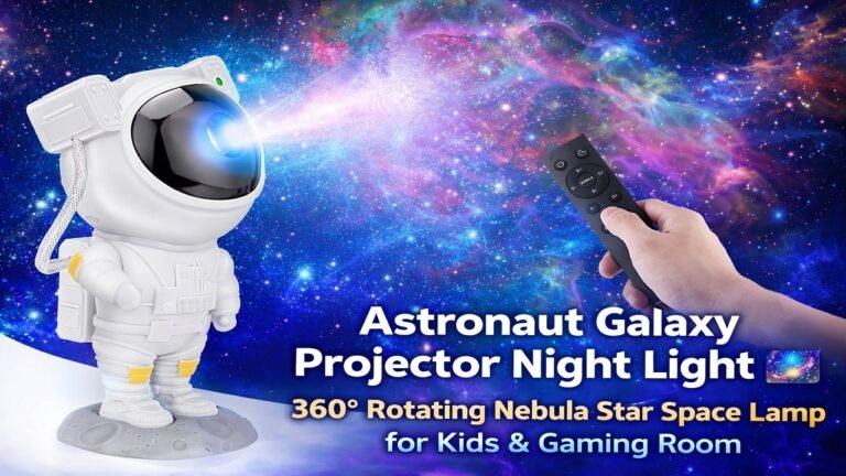 One94Store Astronaut Galaxy Projector Night Light – 360° Rotating Nebula Star Projector with Remote Control, Space Lamp for Kid’s Bedroom, Gifts, Gaming Room, Home & Décor